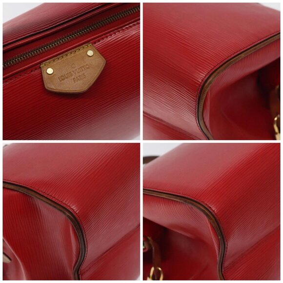 LOUIS VUITTON Epi Dock PM Hand Bag Red LV - Picture 12 of 15